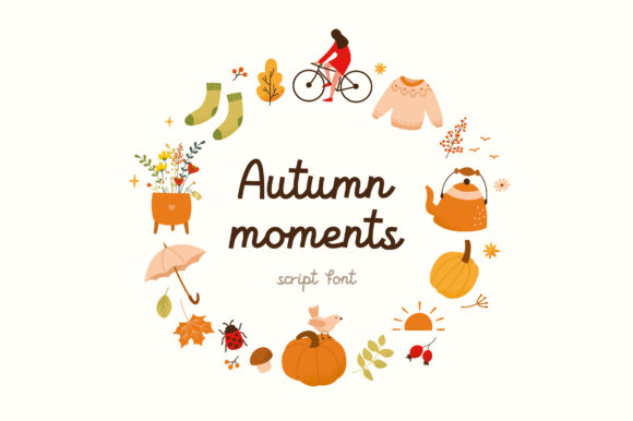Autumn Moments Font for Editorial Design