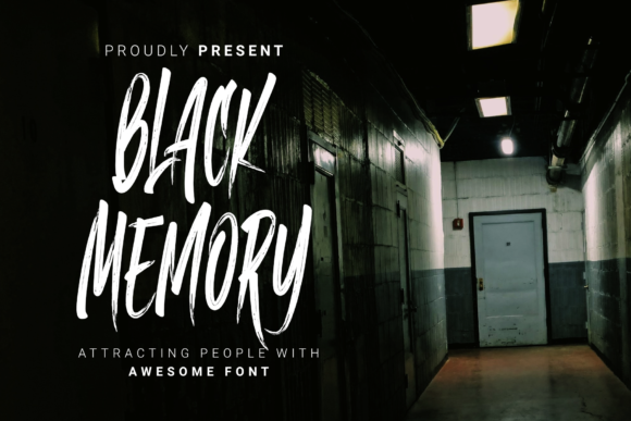 Black Memory Font: A Display Typeface for Casual Campaigns