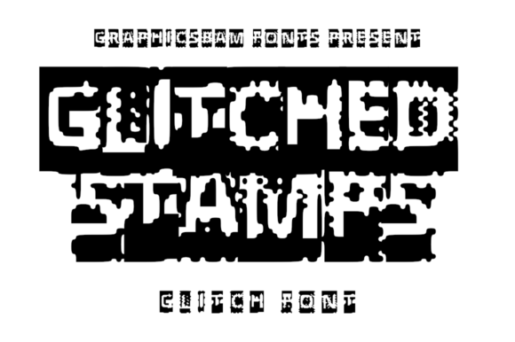 Glitched Stamps Font for Edgy Craft Projects