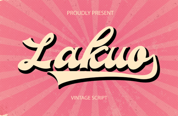 Lakuo Font: Retro Display Style for Campaign Visuals