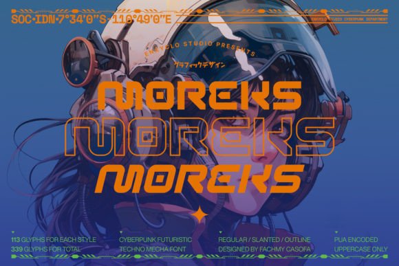 Moreks: A Futuristic Display Font for Bold Brand Identities