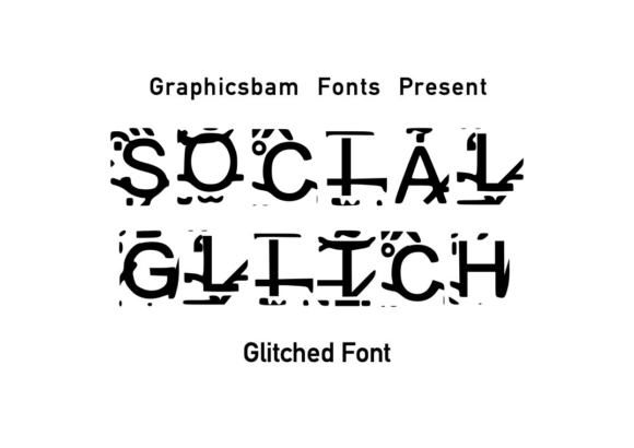 Social Glitch Font: Digital Display Typography