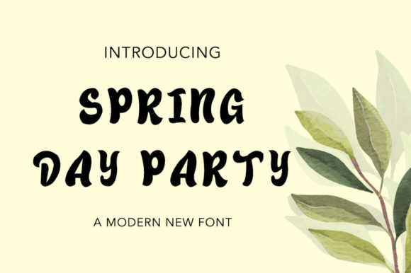 Spring Day Party: A Cheerful Display Font for Handmade Labels and Joyful Designs