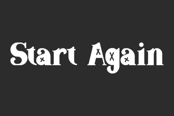 Start Again Font: Bold Display Type for Crafters