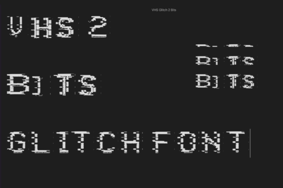 VHS 2 Bits Font: A Glitched Display Typeface for Branding
